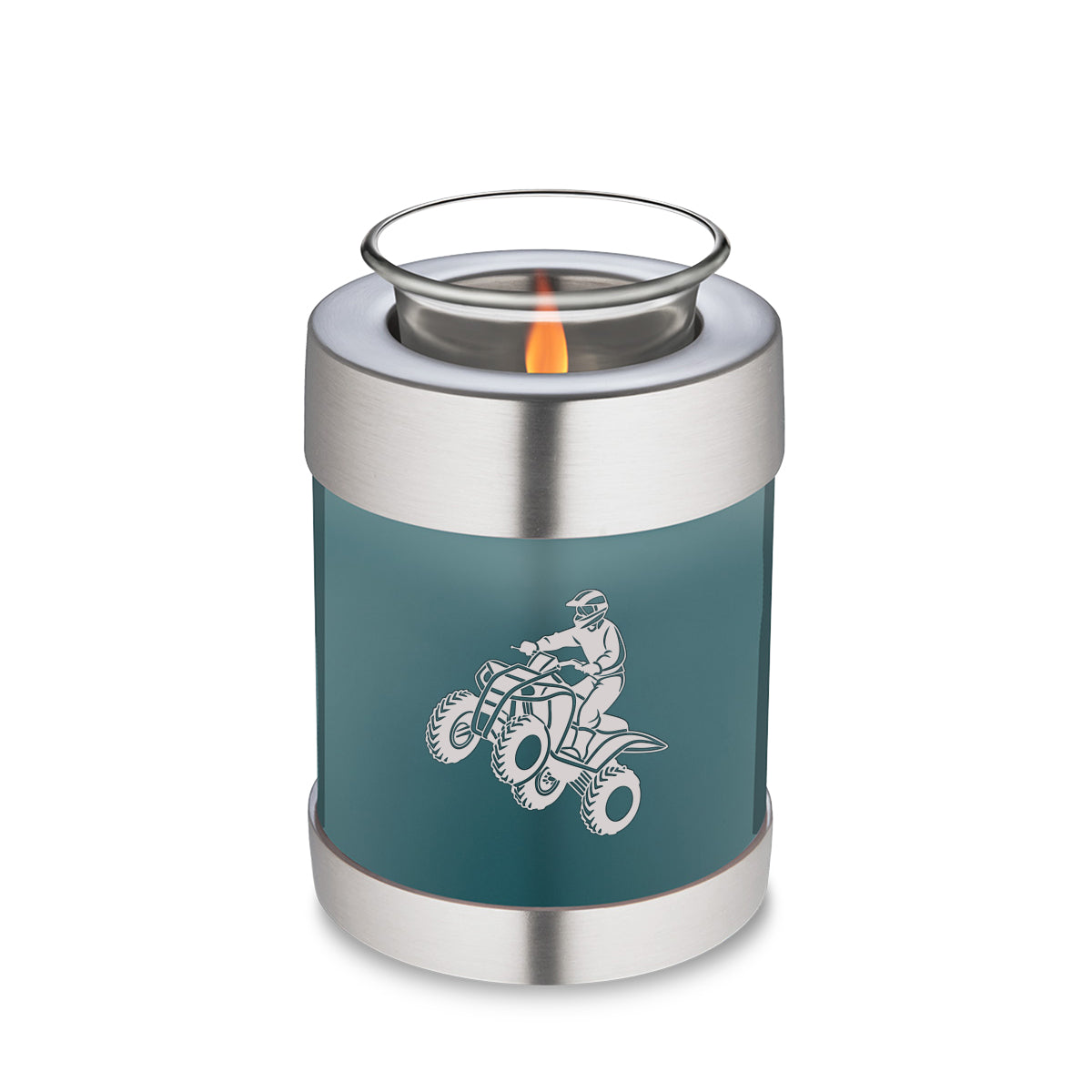 Candle Holder Embrace Teal ATV Cremation Urn