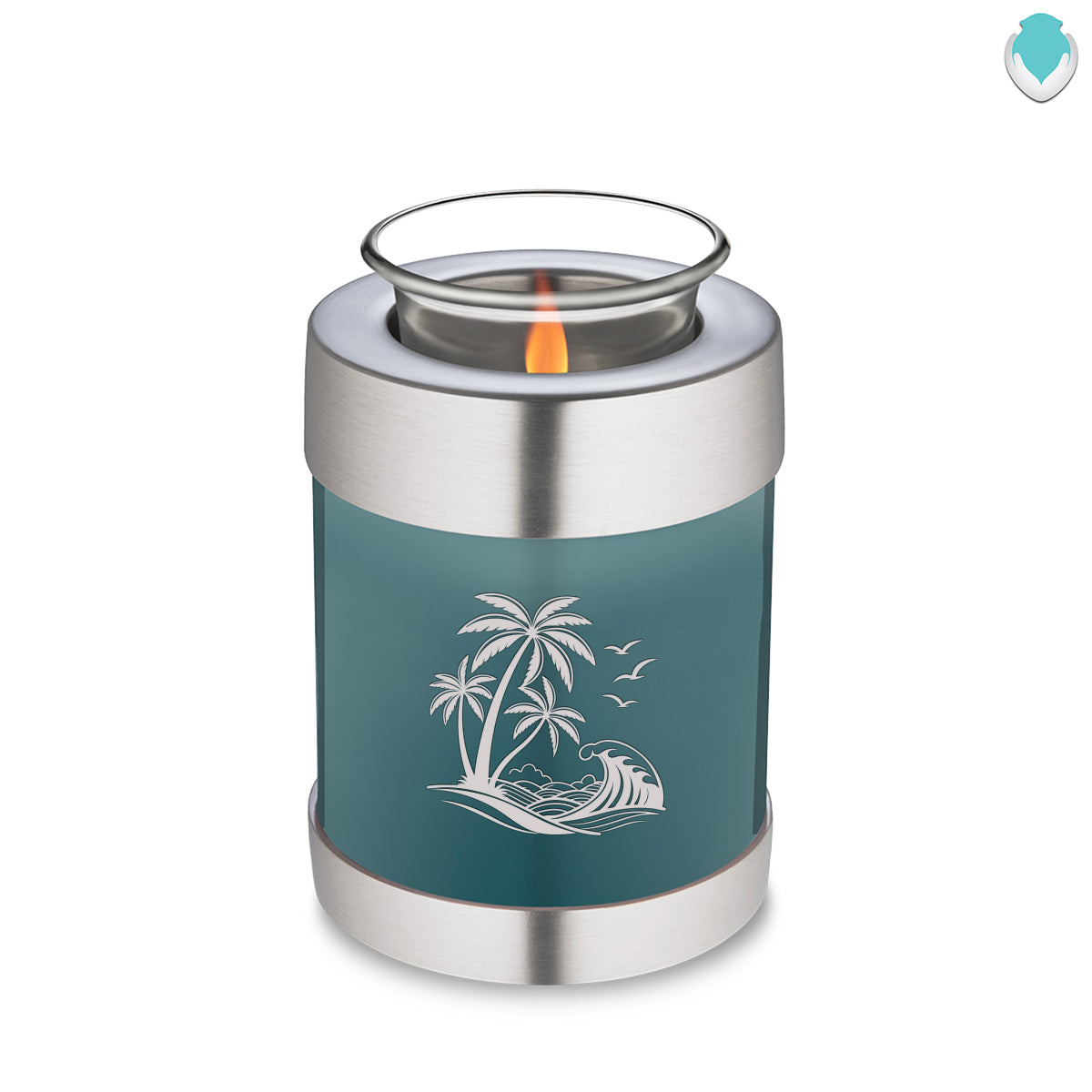 Candle Holder Embrace Teal Palm Beach Cremation Urn