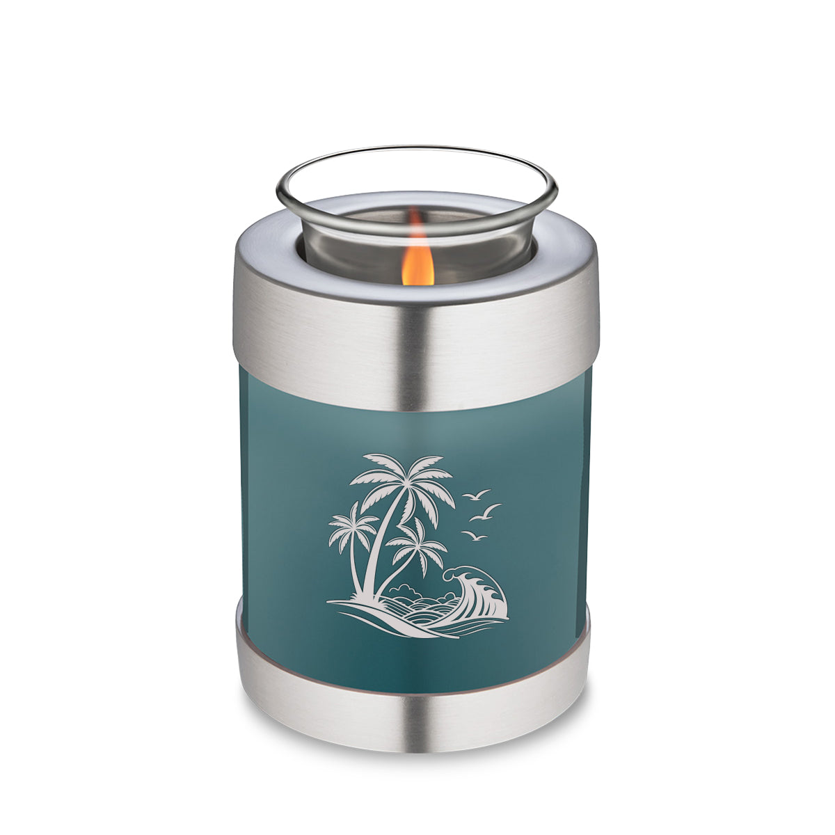 Candle Holder Embrace Teal Palm Beach Cremation Urn