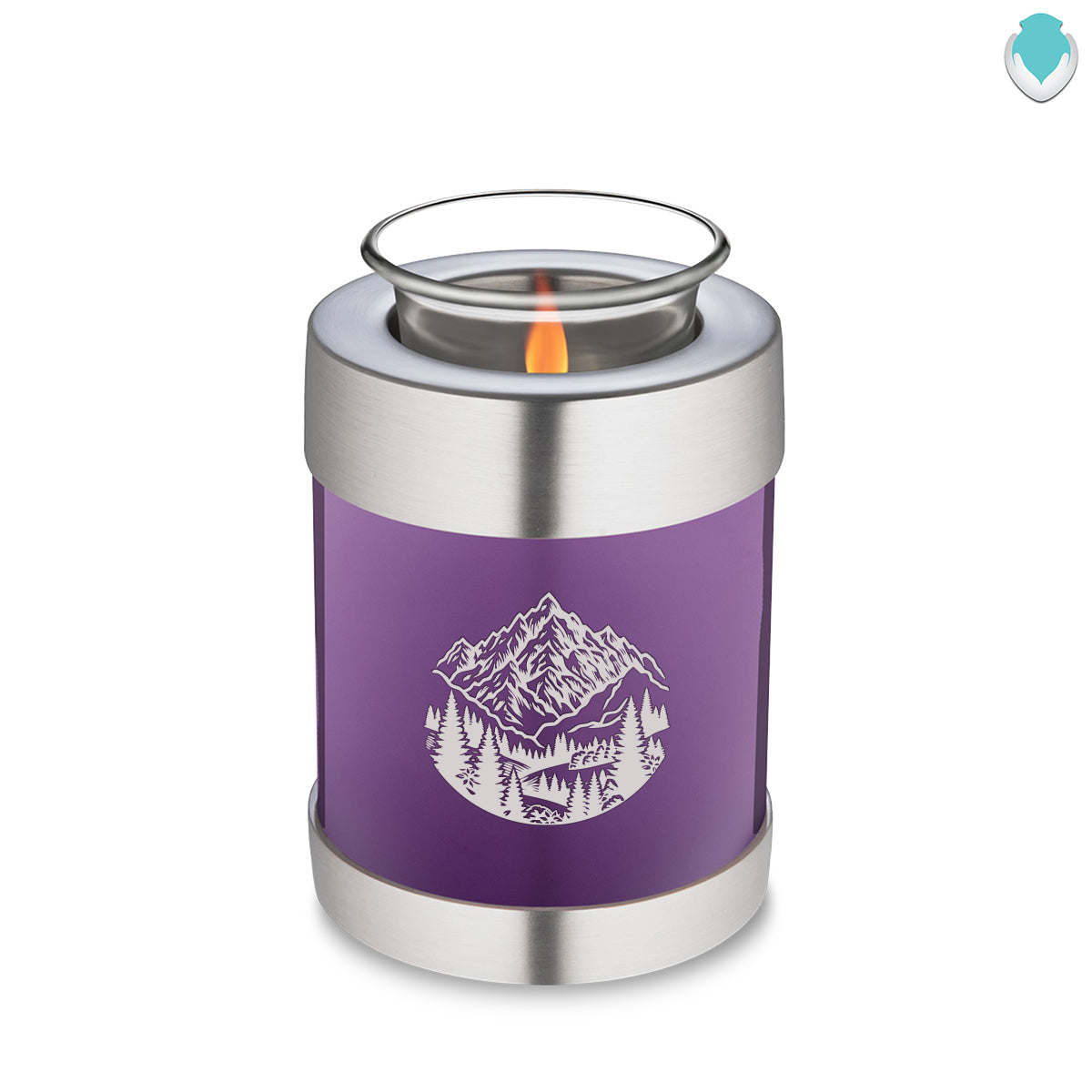 Candle Holder Embrace Purple Rocky Mountains Cremation Urn