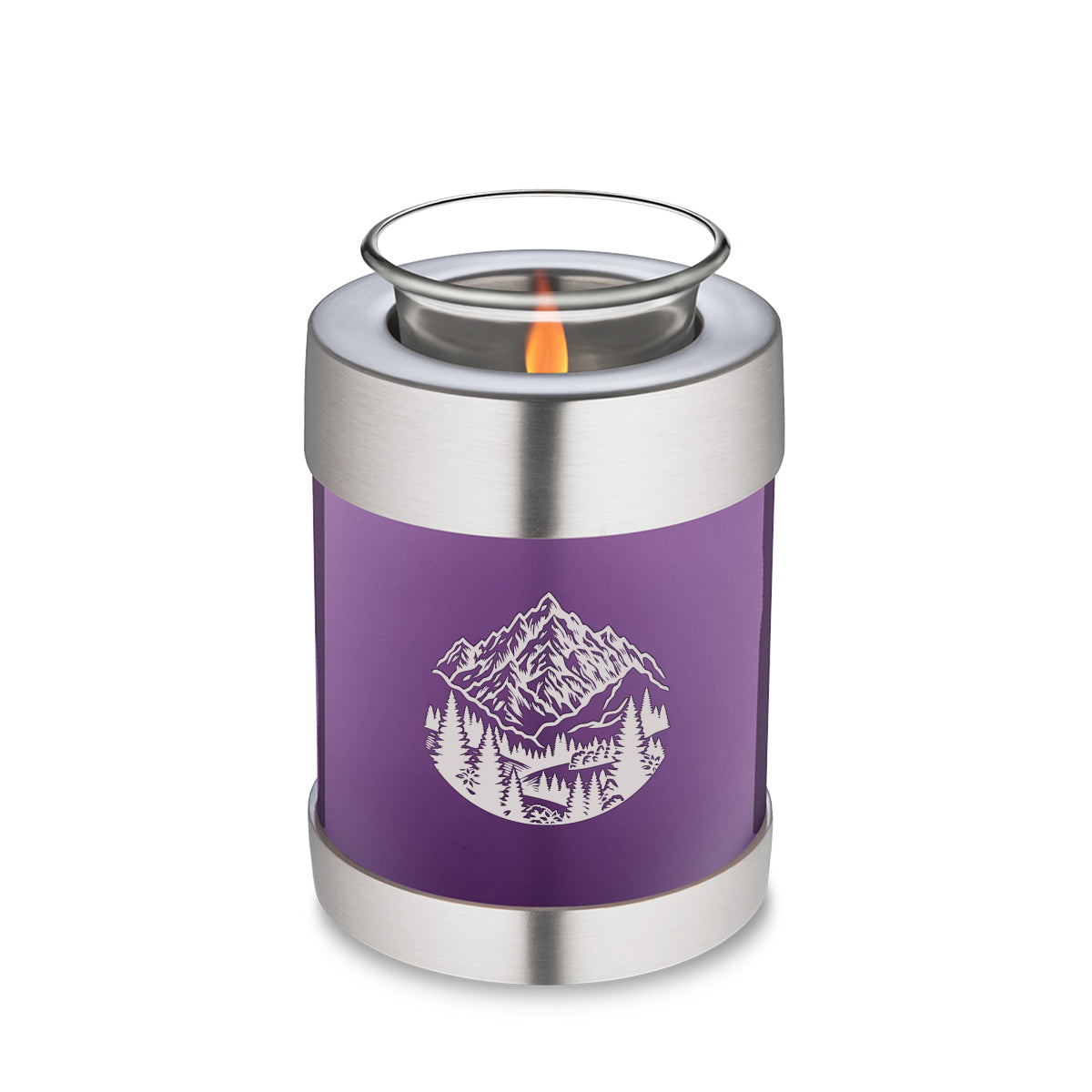 Candle Holder Embrace Purple Rocky Mountains Cremation Urn