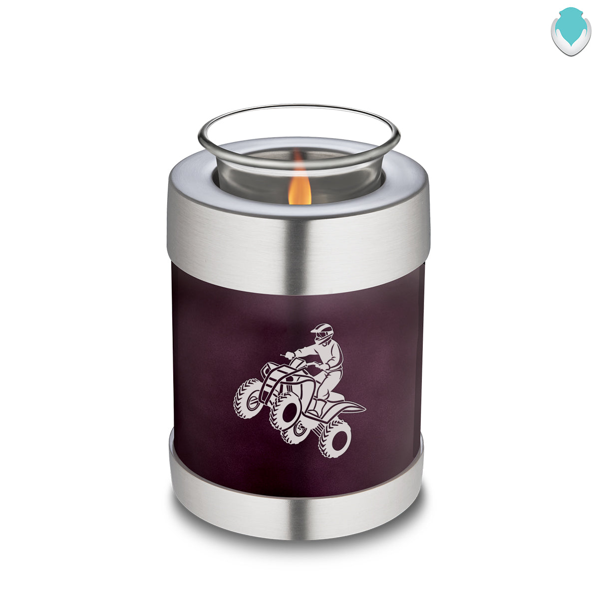 Candle Holder Embrace Cherry Purple ATV Cremation Urn