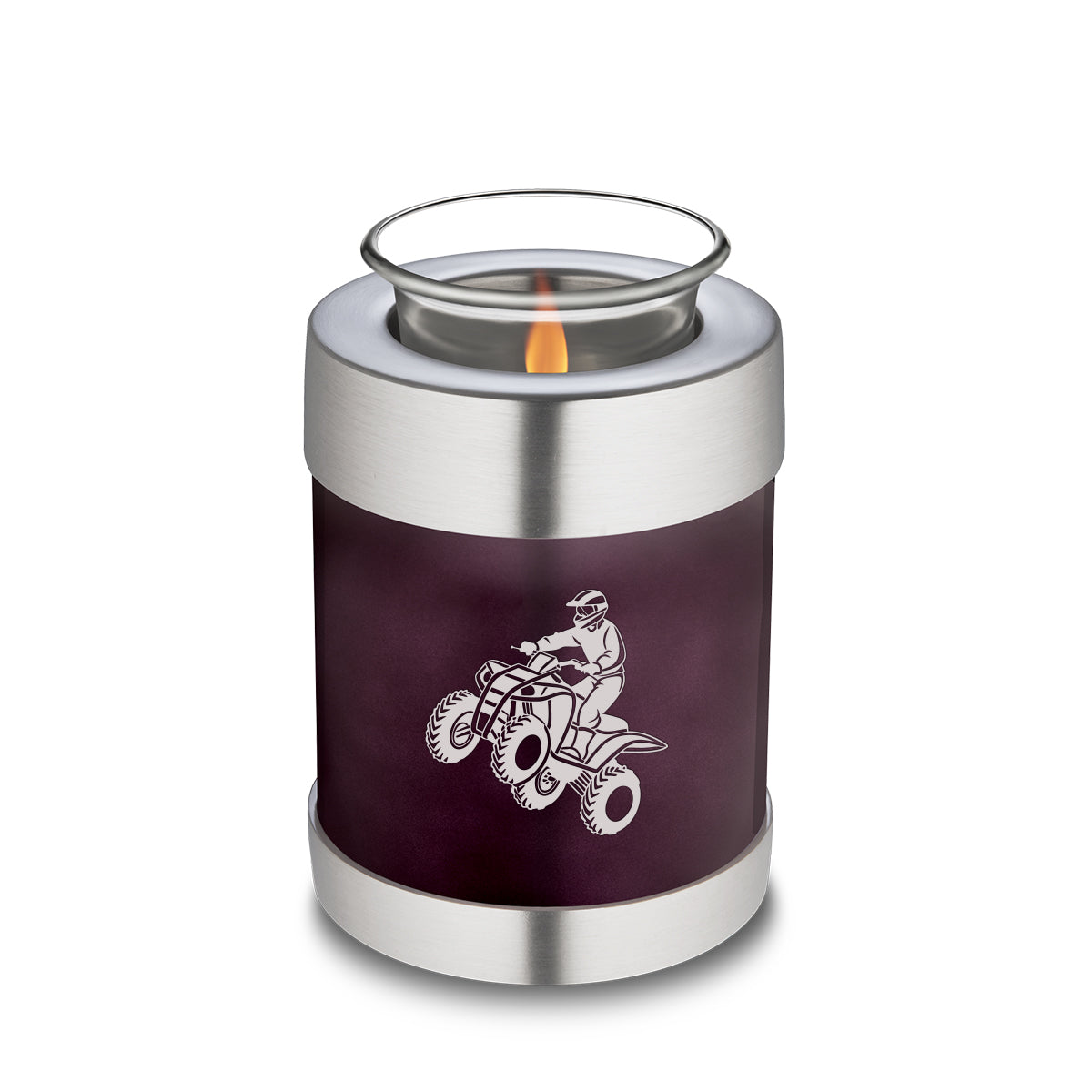 Candle Holder Embrace Cherry Purple ATV Cremation Urn