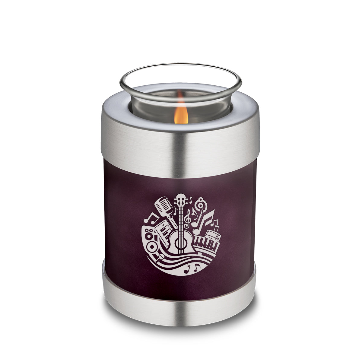Candle Holder Embrace Cherry Purple Music Cremation Urn