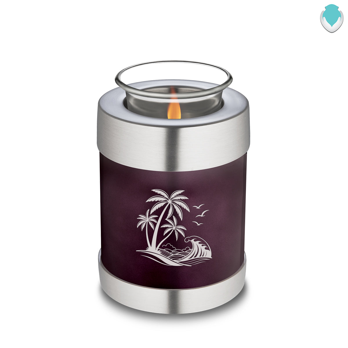 Candle Holder Embrace Cherry Purple Palm Beach Cremation Urn