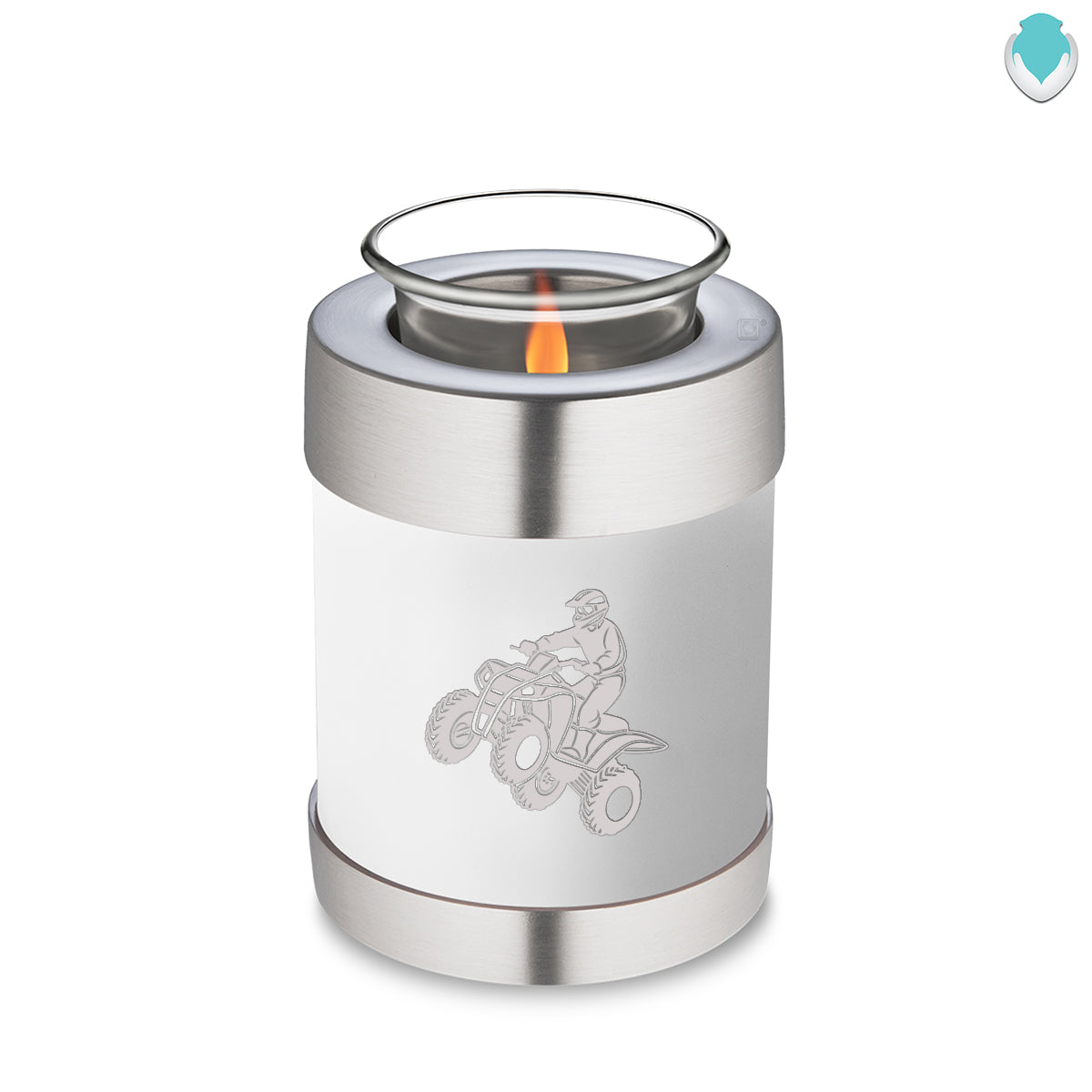 Candle Holder Embrace White ATV Cremation Urn