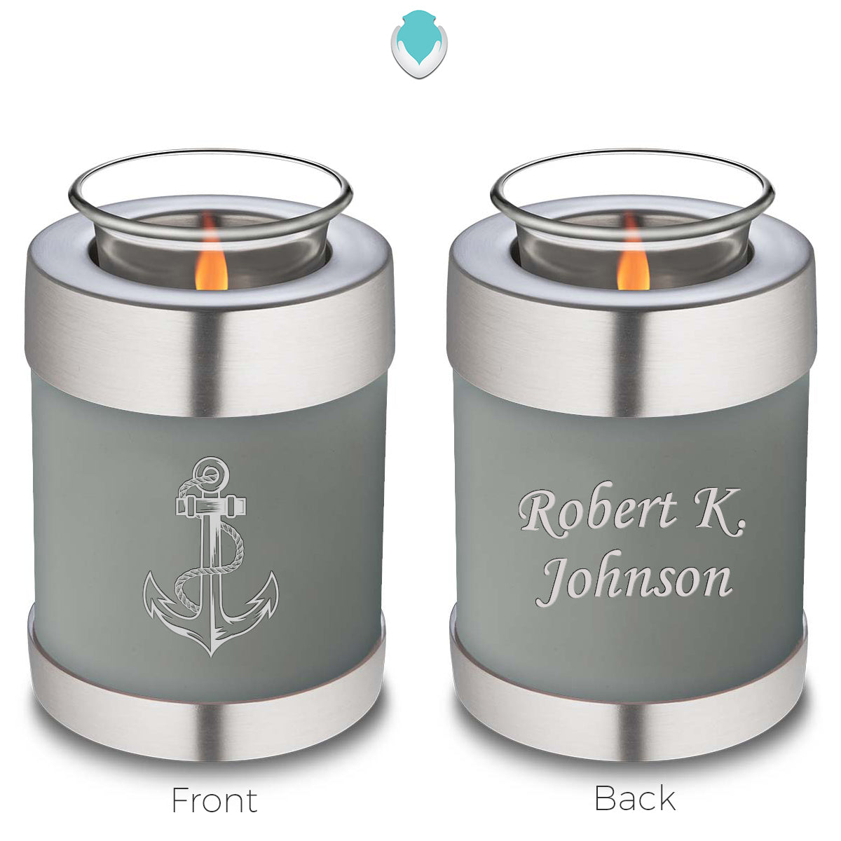 Candle Holder Embrace Slate Grey Anchor Cremation Urn