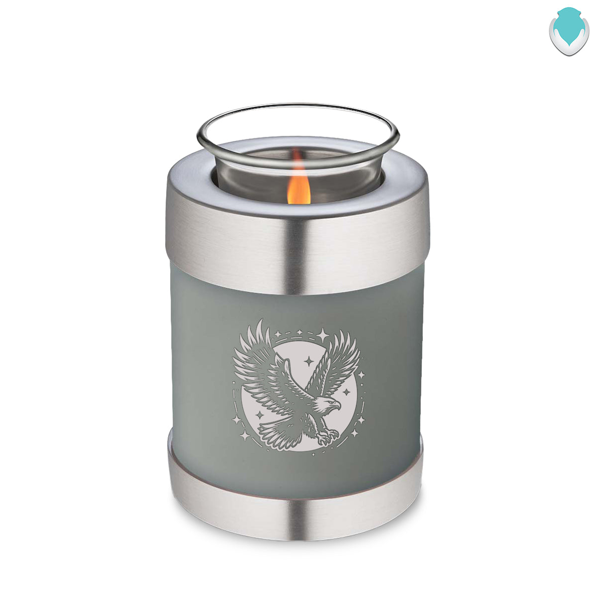Candle Holder Embrace Slate Grey Flying Eagle Cremation Urn