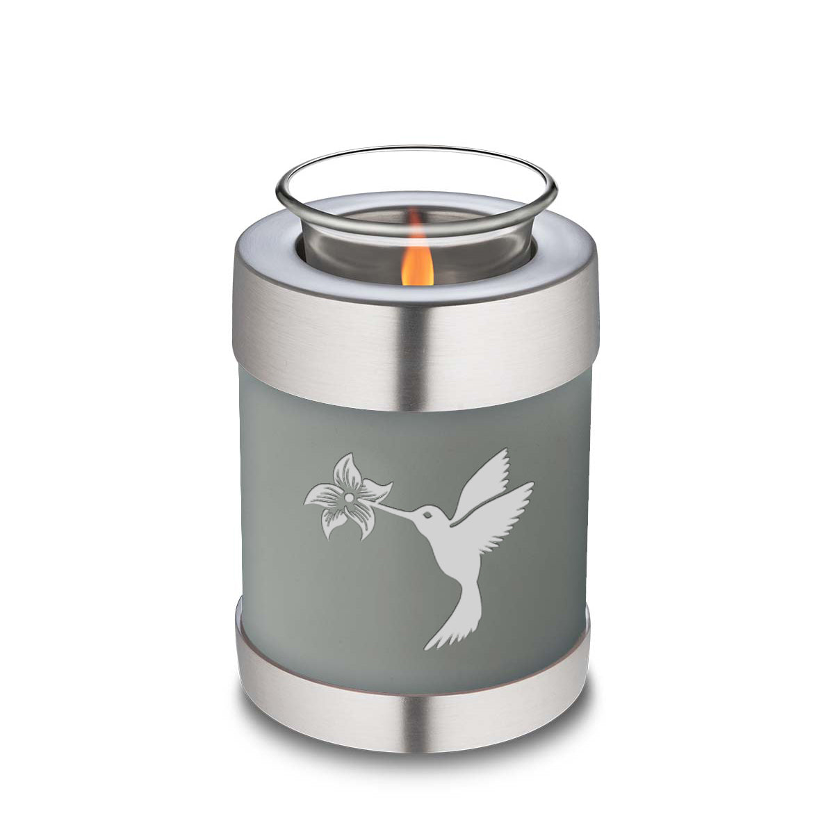 Candle Holder Embrace Slate Grey Hummingbird Cremation Urn