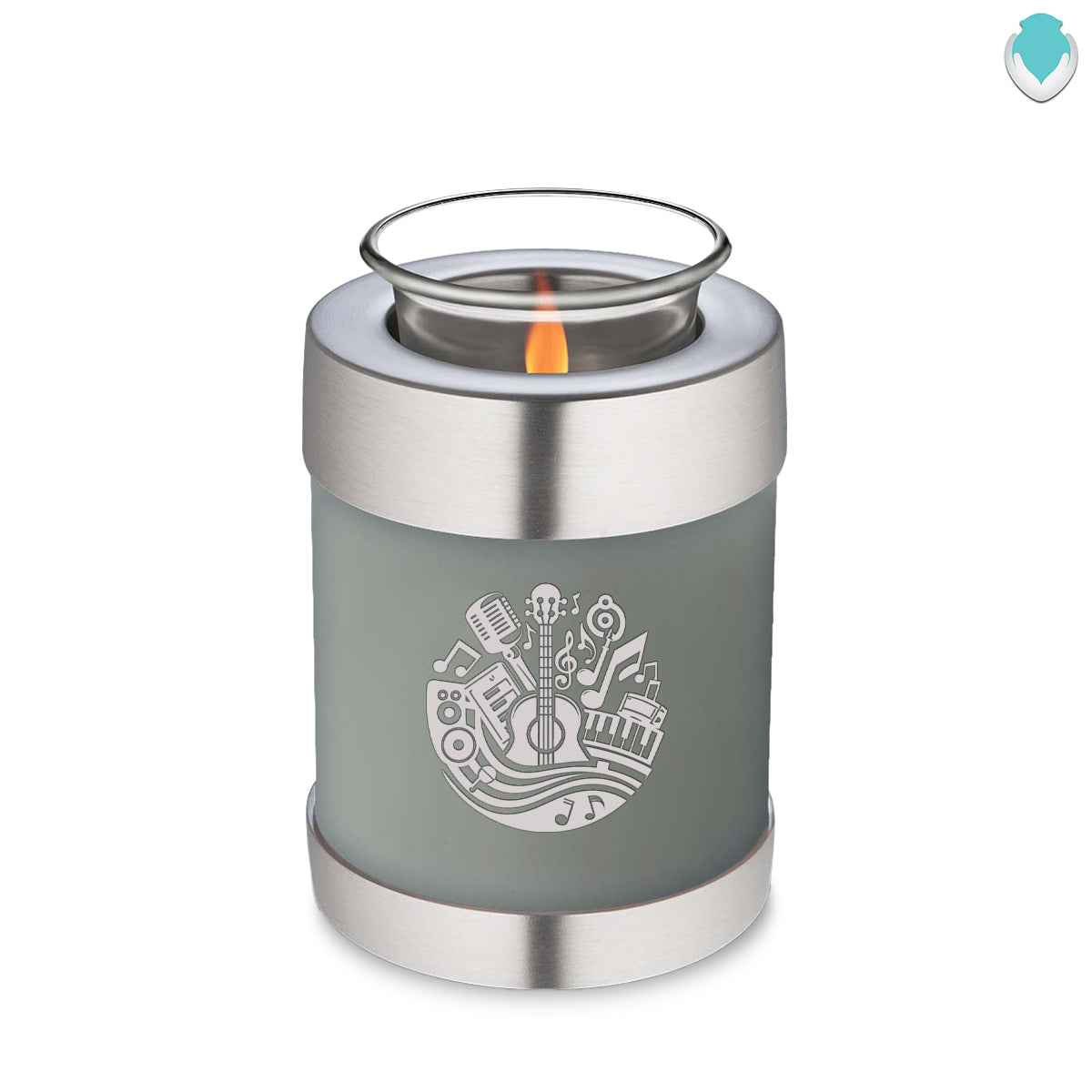 Candle Holder Embrace Slate Grey Music Cremation Urn
