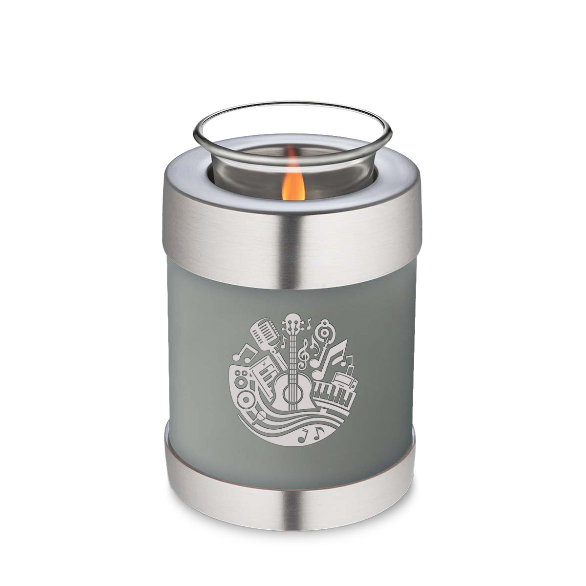 Candle Holder Embrace Slate Grey Music Cremation Urn