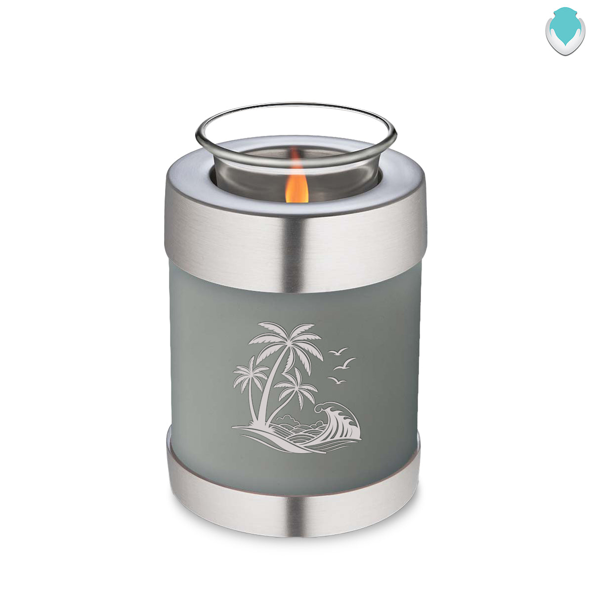 Candle Holder Embrace Slate Grey Palm Beach Cremation Urn