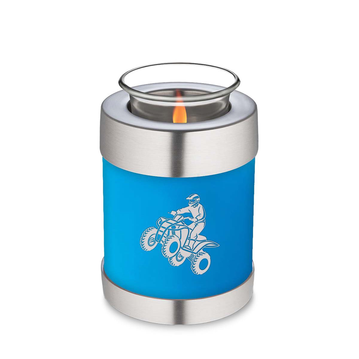 Candle Holder Embrace Racing Blue ATV Cremation Urn