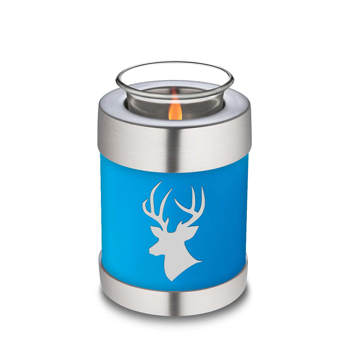 Candle Holder Embrace Racing Blue Deer Cremation Urn
