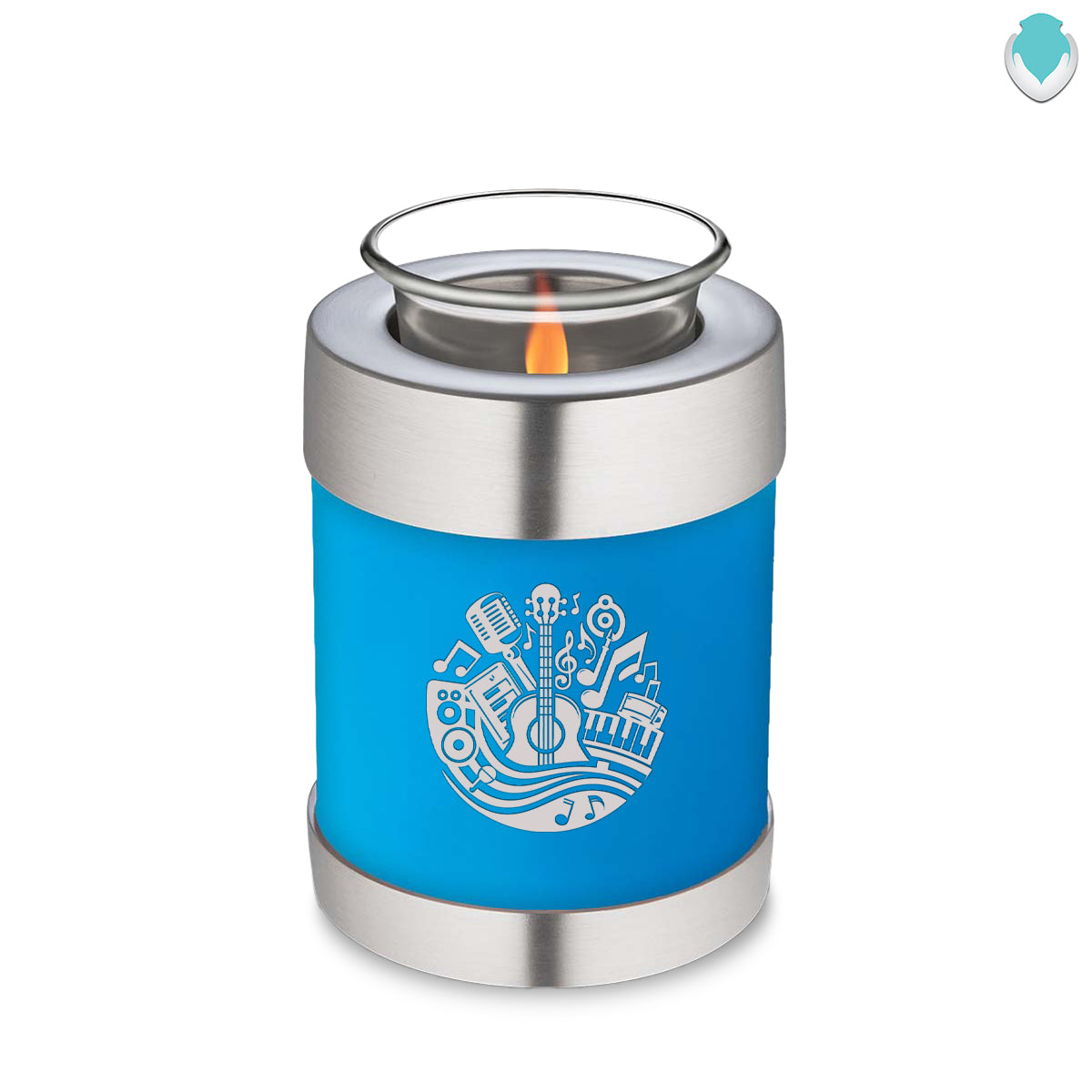 Candle Holder Embrace Racing Blue Music Cremation Urn