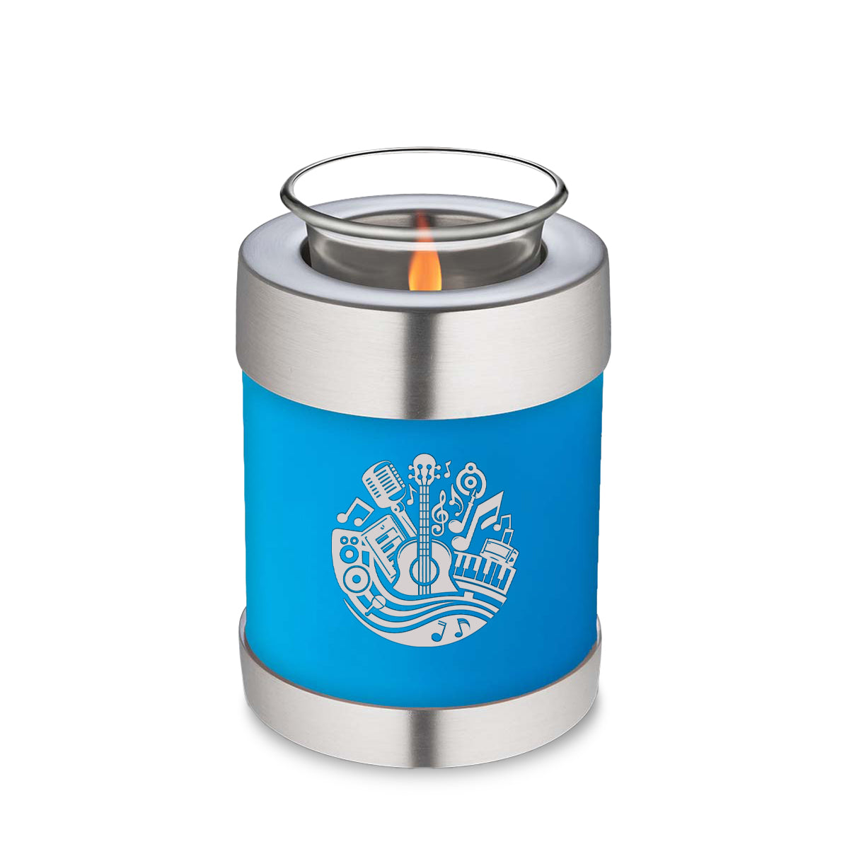 Candle Holder Embrace Racing Blue Music Cremation Urn