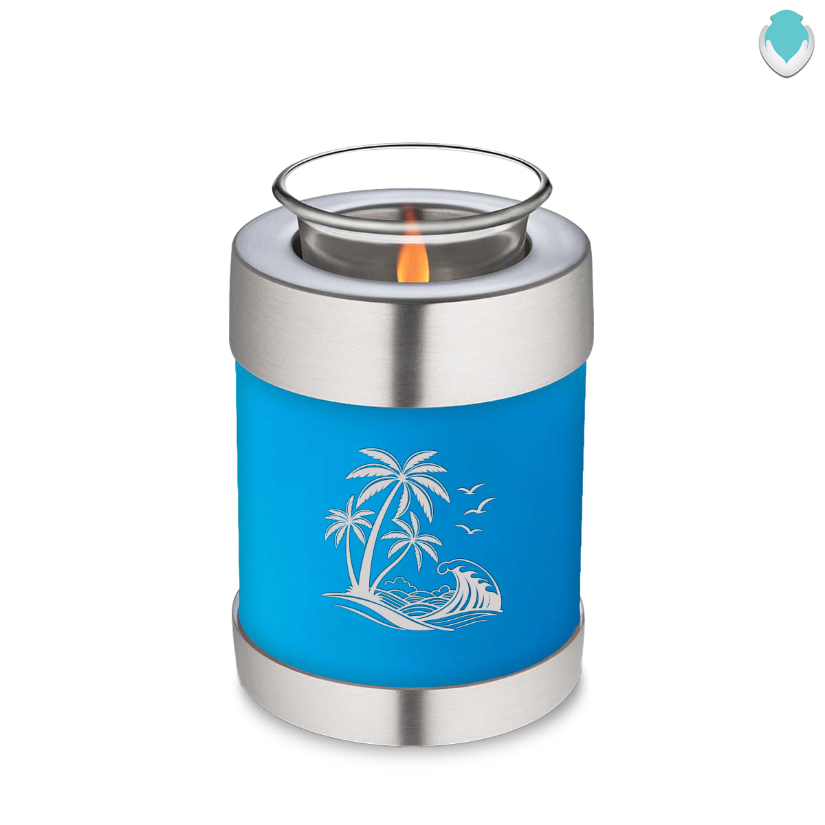 Candle Holder Embrace Racing Blue Palm Beach Cremation Urn