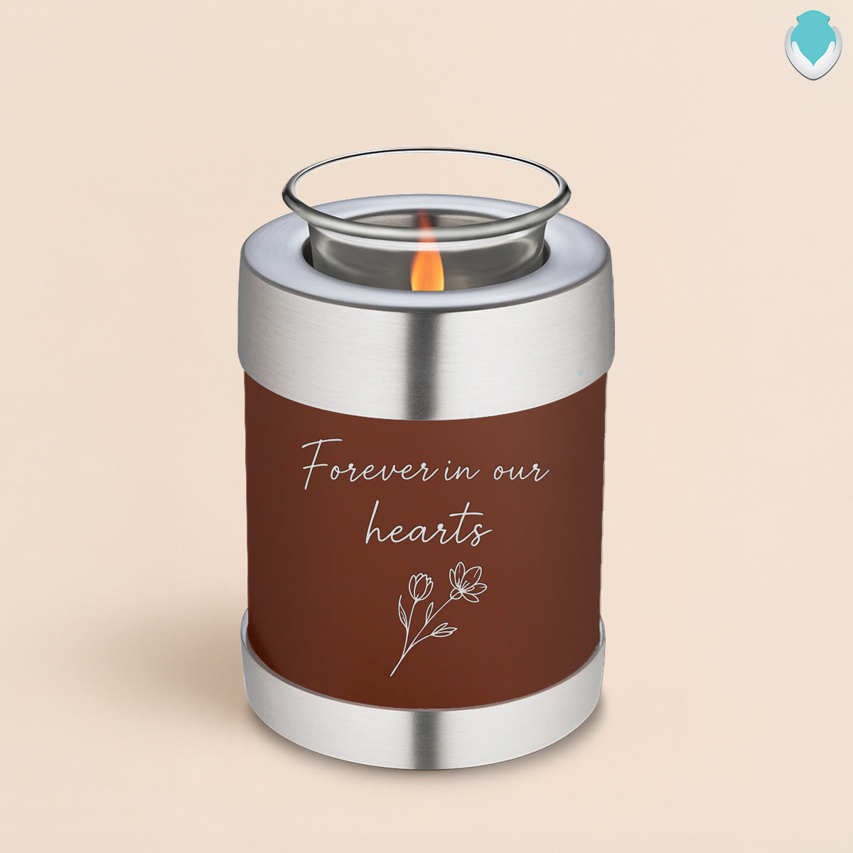 Candle Holder Embrace Earth Handwritten Cremation Urn