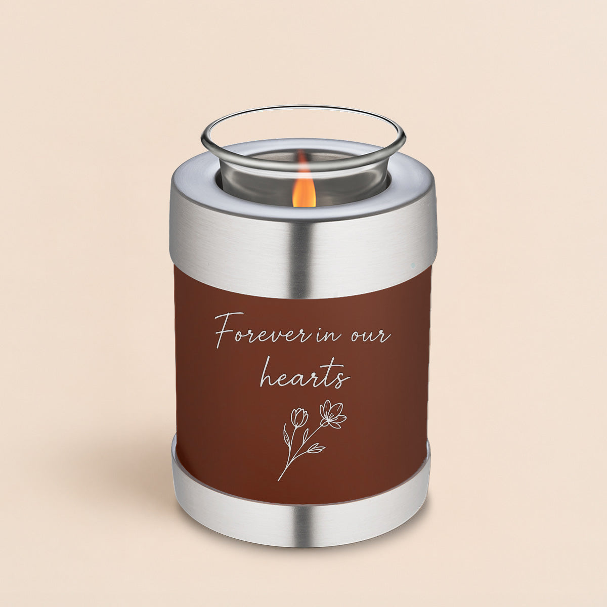 Candle Holder Embrace Earth Handwritten Cremation Urn