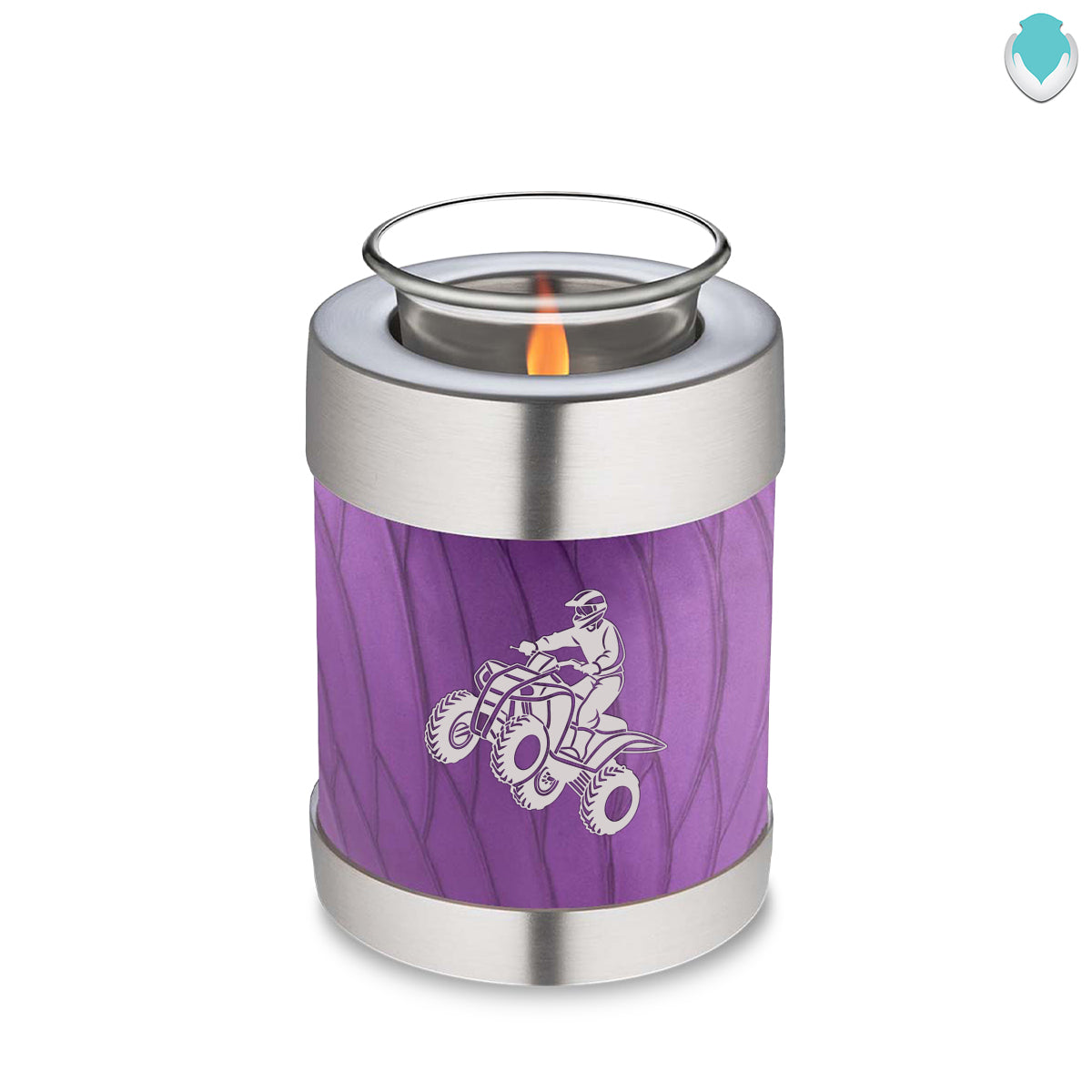 Candle Holder Embrace Pearl Purple ATV Cremation Urn