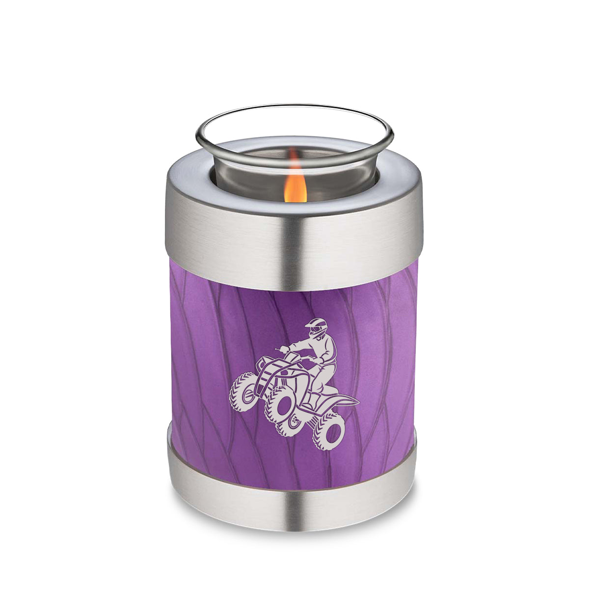 Candle Holder Embrace Pearl Purple ATV Cremation Urn