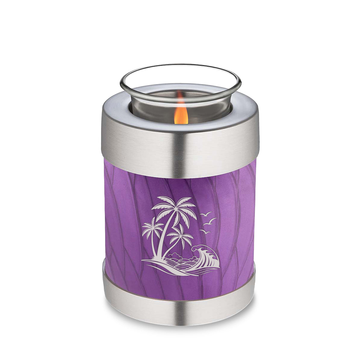 Candle Holder Embrace Pearl Purple Palm Beach Cremation Urn
