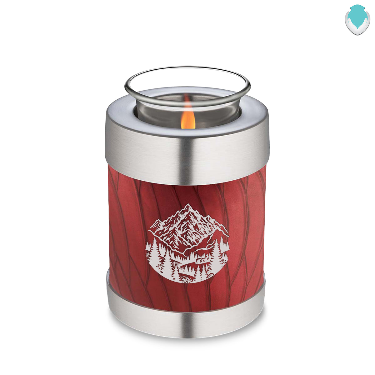Candle Holder Embrace Pearl Candy Red Rocky Mountains Cremation Urn