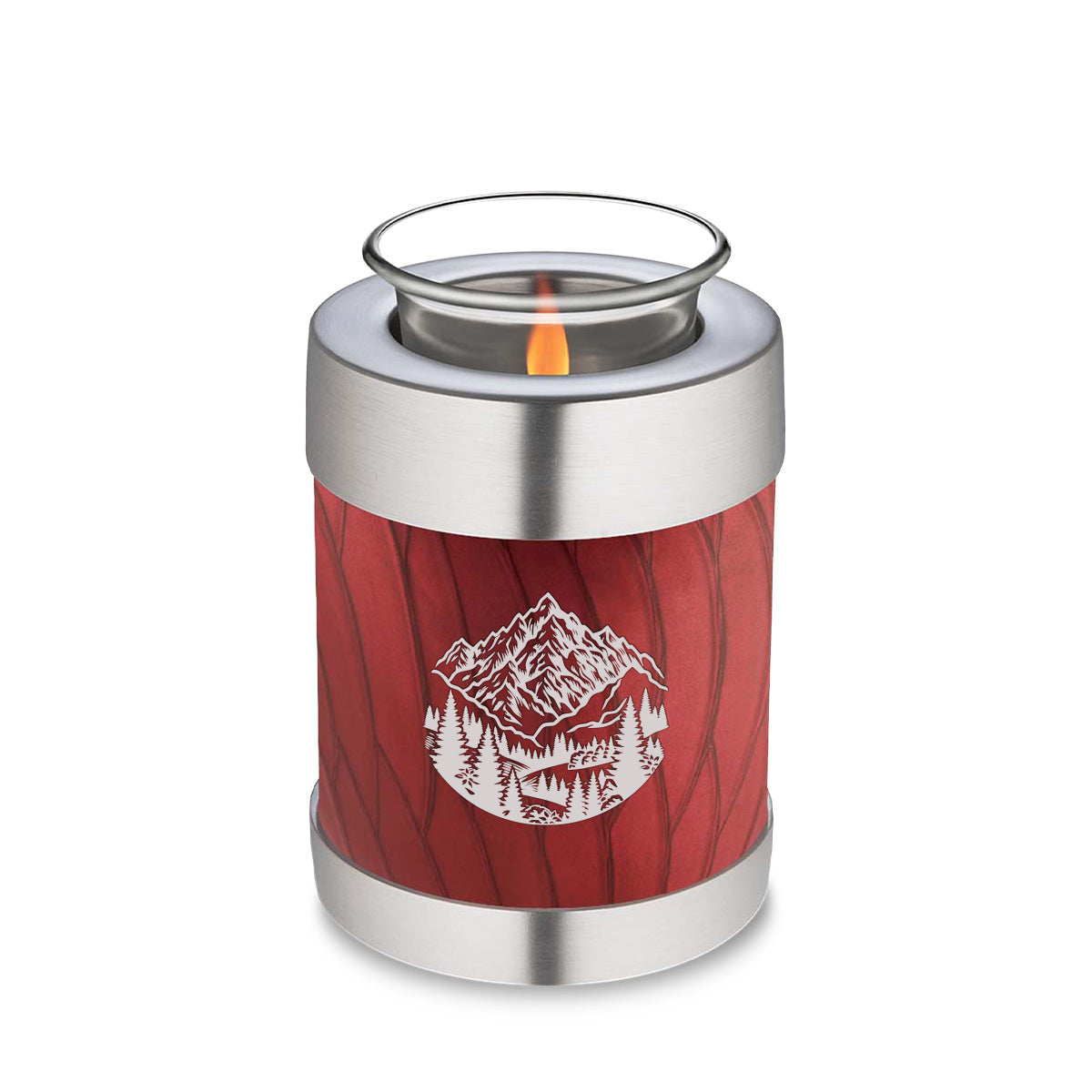 Candle Holder Embrace Pearl Candy Red Rocky Mountains Cremation Urn