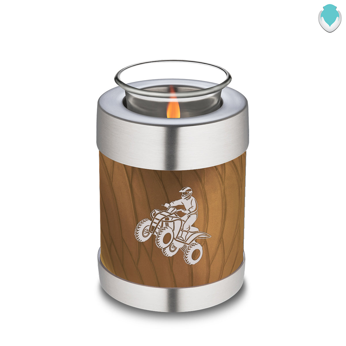 Candle Holder Embrace Pearl Gold ATV Cremation Urn