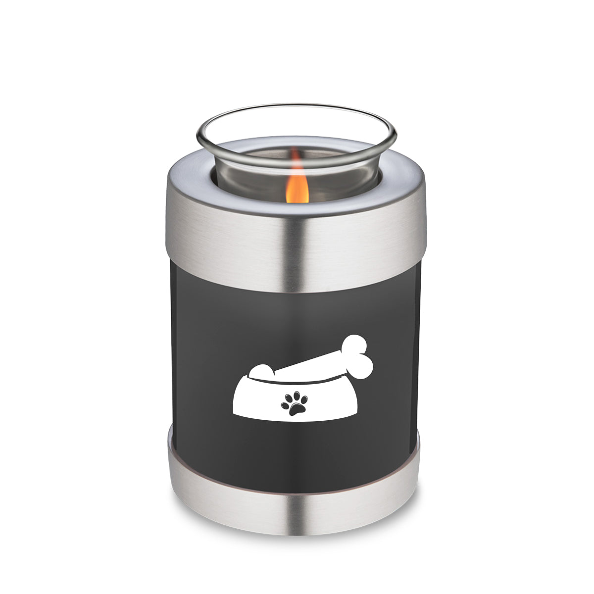 Candle Holder Embrace Charcoal Pet Dog Bone Cremation Urn