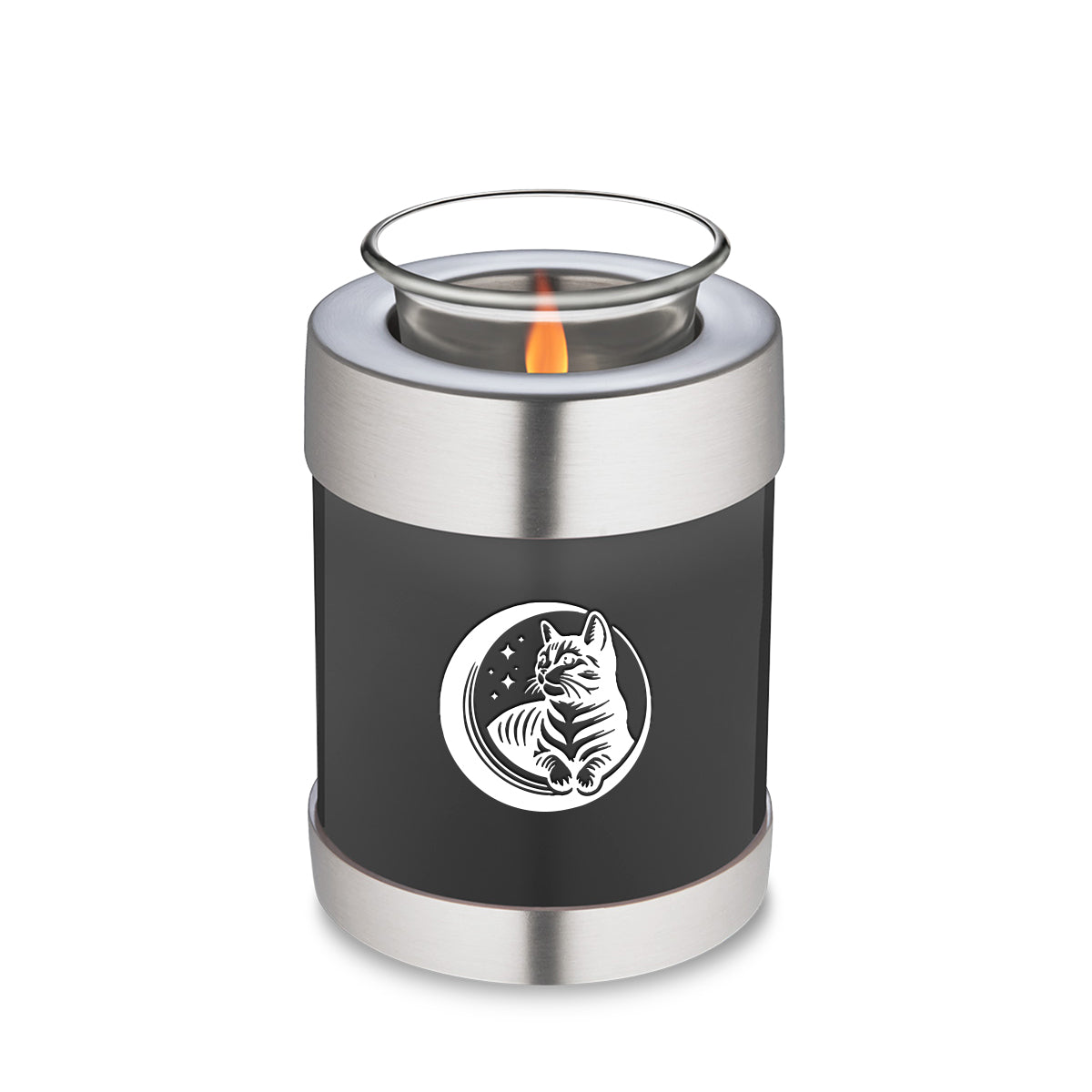 Candle Holder Embrace Charcoal Pet Cute Cat Cremation Urn