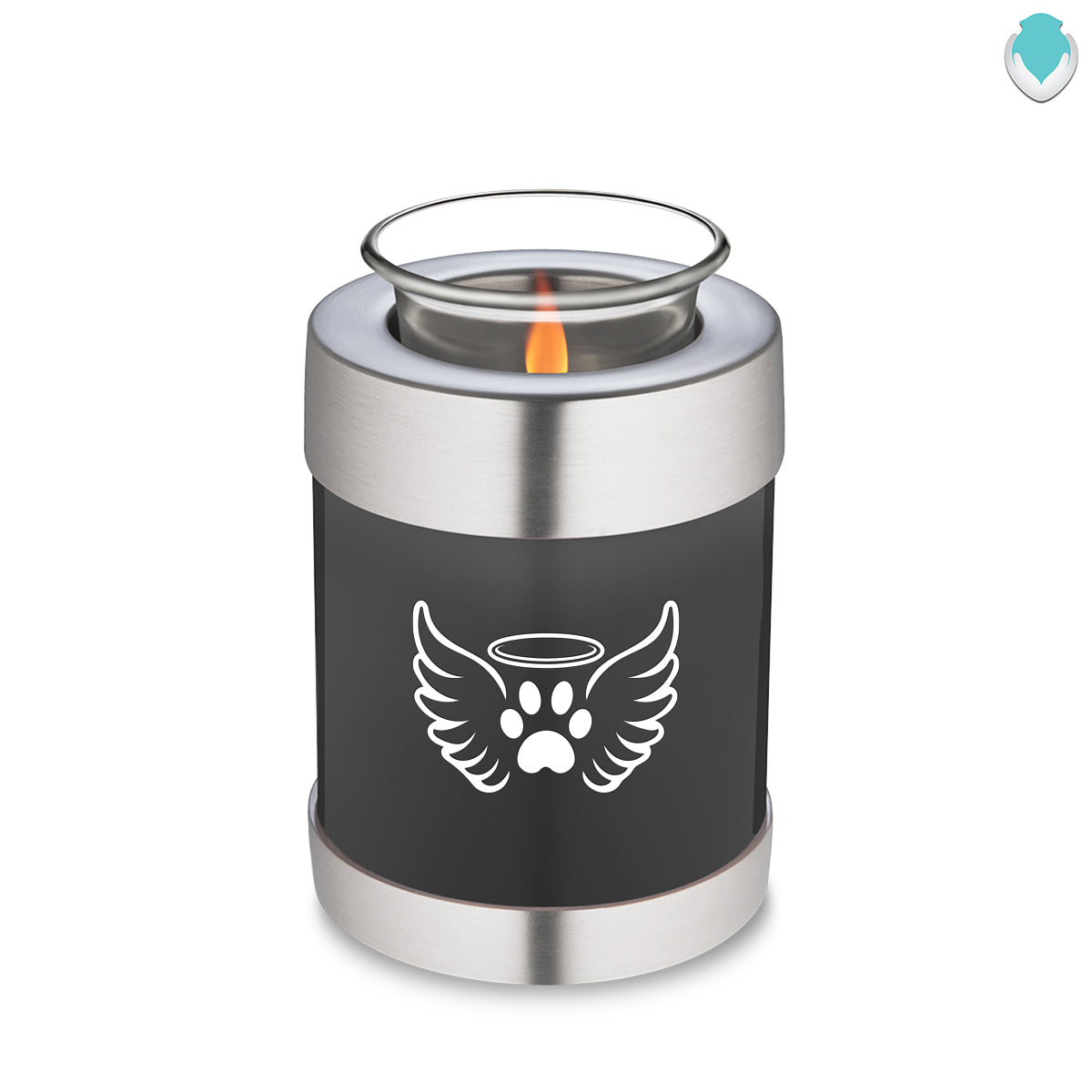 Candle Holder Embrace Charcoal Pet Angel Wings Cremation Urn