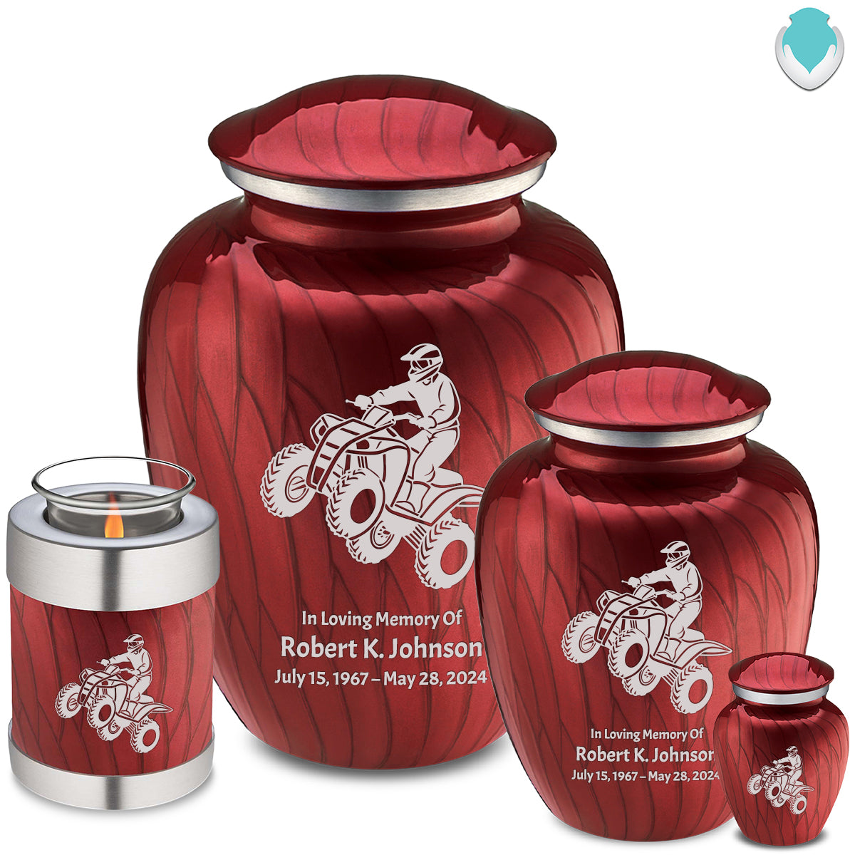Adult Embrace Pearl Candy Red ATV Cremation Urn
