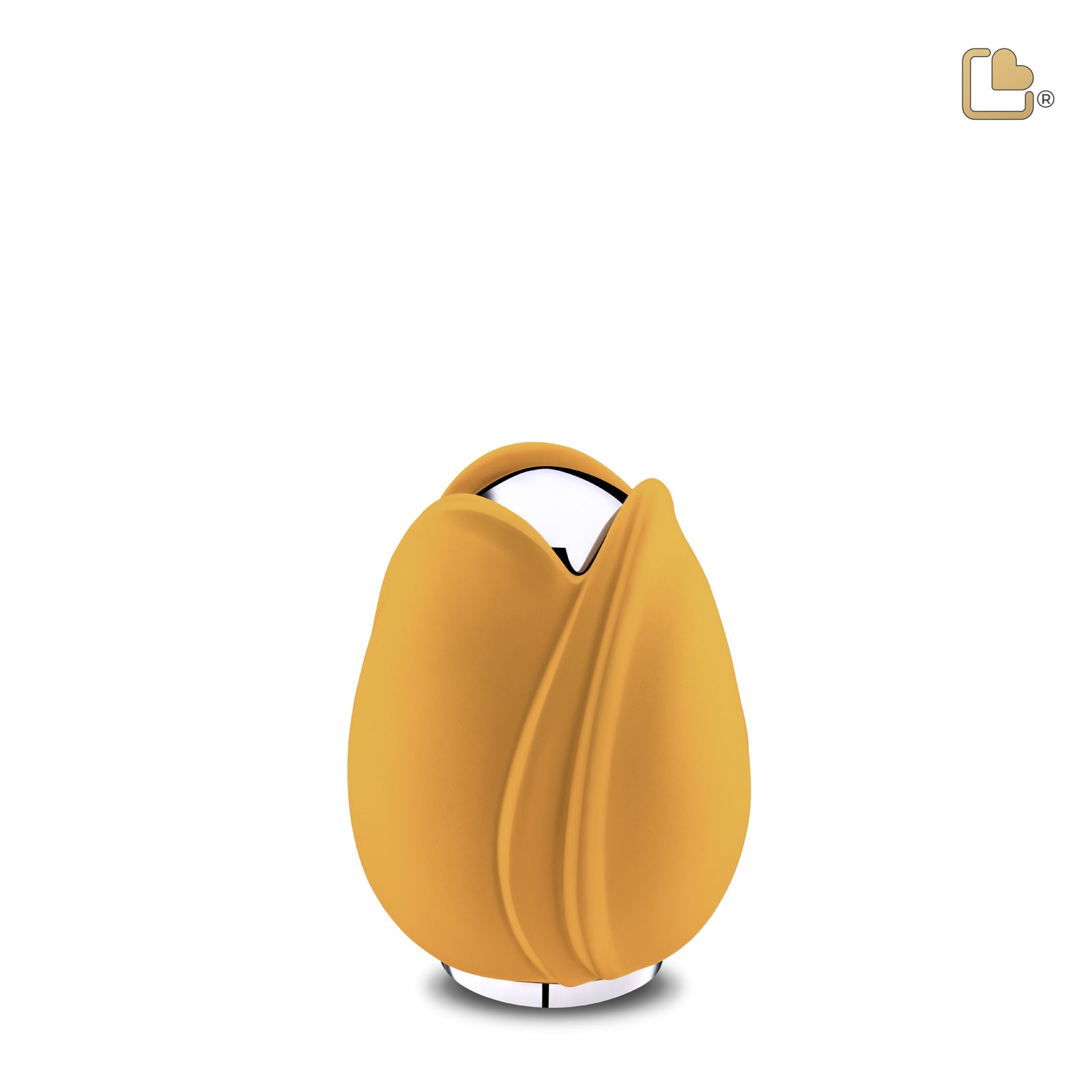 Tulip Keepsake Urn Yellow & Polished Silver