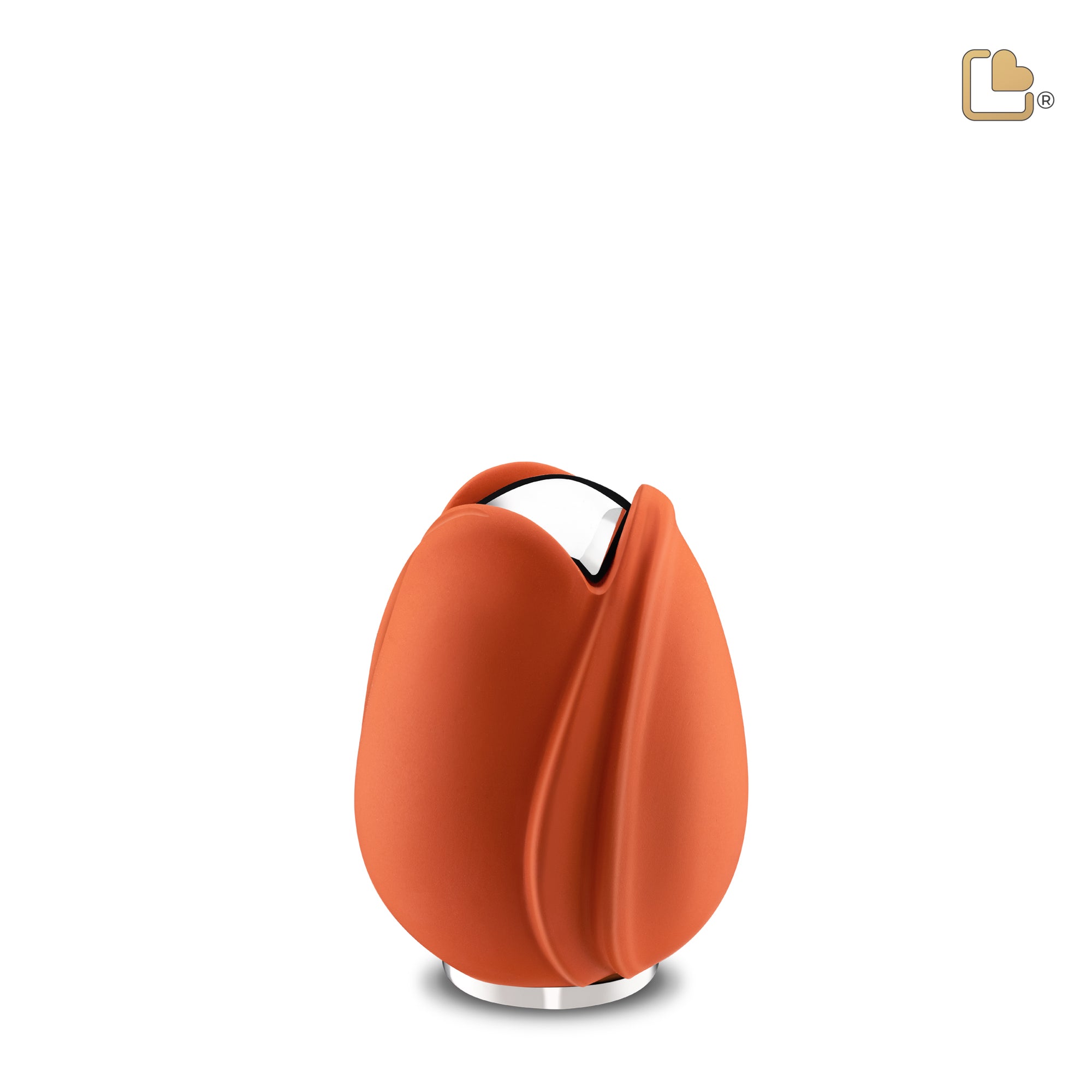 Tulip™ Keepsake Urn Orange & Polished Silver