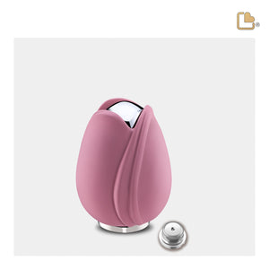 Tulip™ Keepsake Urn Pink & Polished Silver