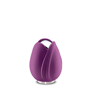 Tulip™ Keepsake Urn Purple & Polished Silver