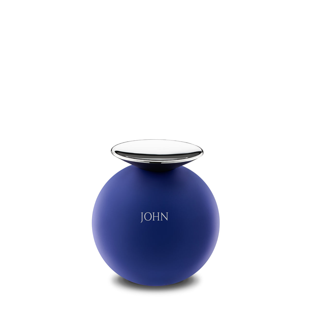 Crescent Sphere Keepsake Urn Navy & Polished Silver