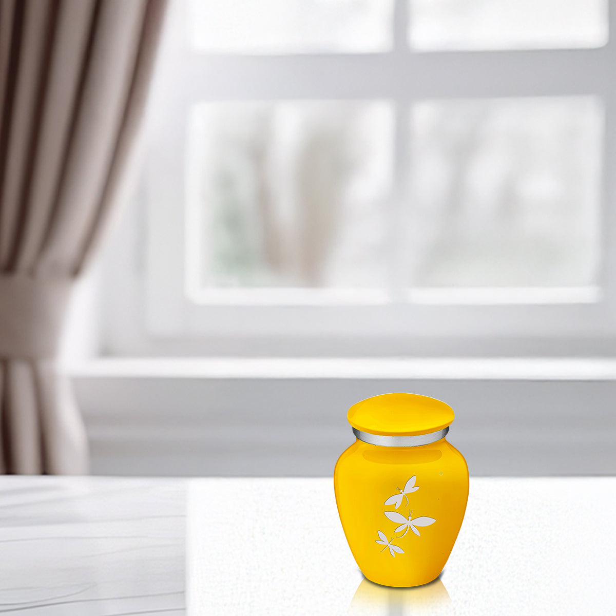 Keepsake Embrace Yellow Dragonflies Cremation Urn