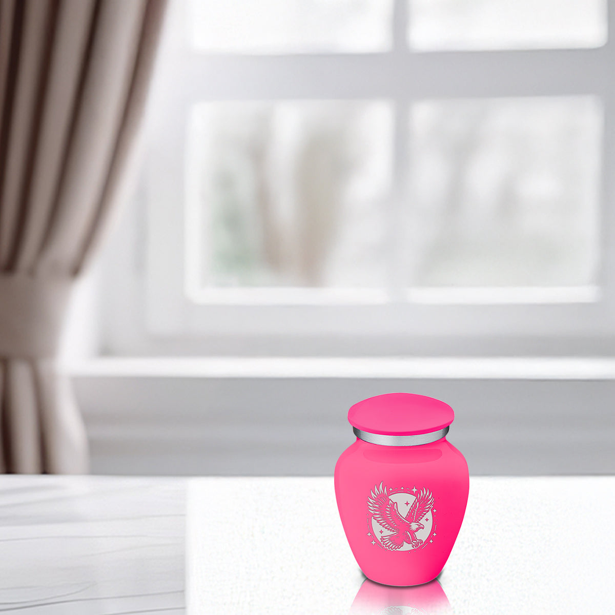 Keepsake Embrace Bright Pink Flying Eagle Cremation Urn
