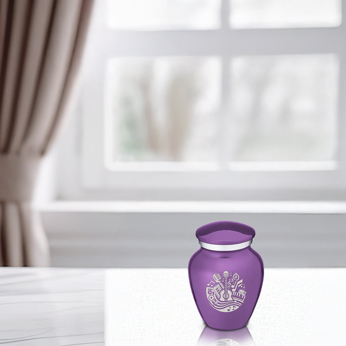Keepsake Embrace Purple Music Cremation Urn