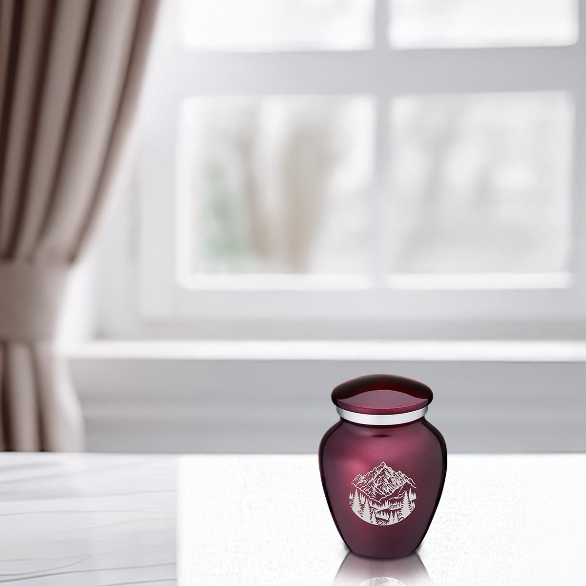 Keepsake Embrace Cherry Purple Rocky Mountains Cremation Urn