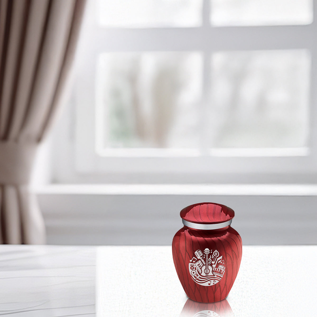 Keepsake Embrace Pearl Candy Red Music Cremation Urn