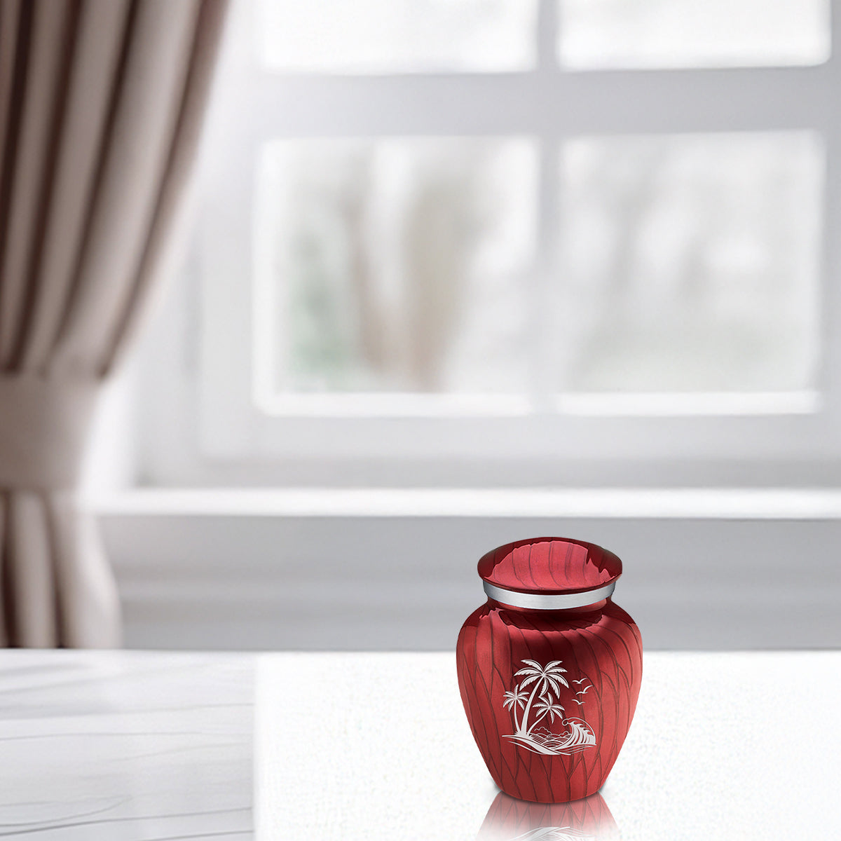 Keepsake Embrace Pearl Candy Red Palm Beach Cremation Urn