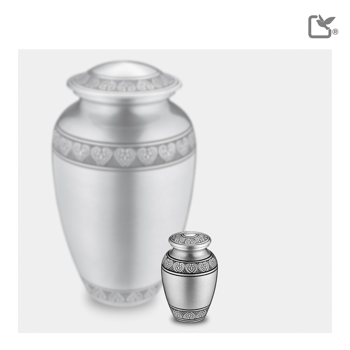 Keepsake Classic Pewter Cremation Urn - COMFORT by LoveUrns
