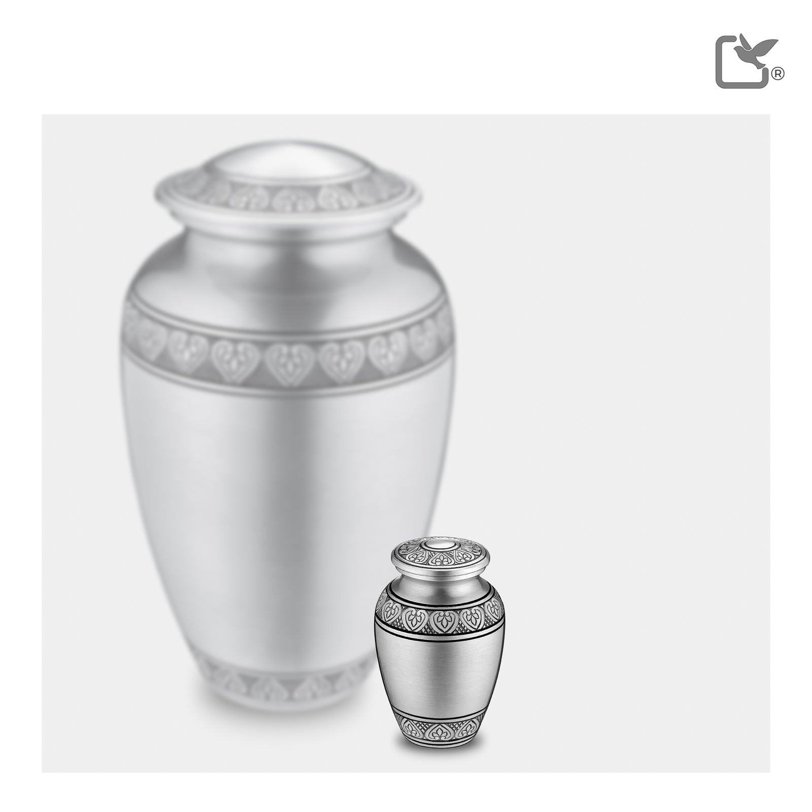Keepsake Classic Pewter Cremation Urn - COMFORT by LoveUrns