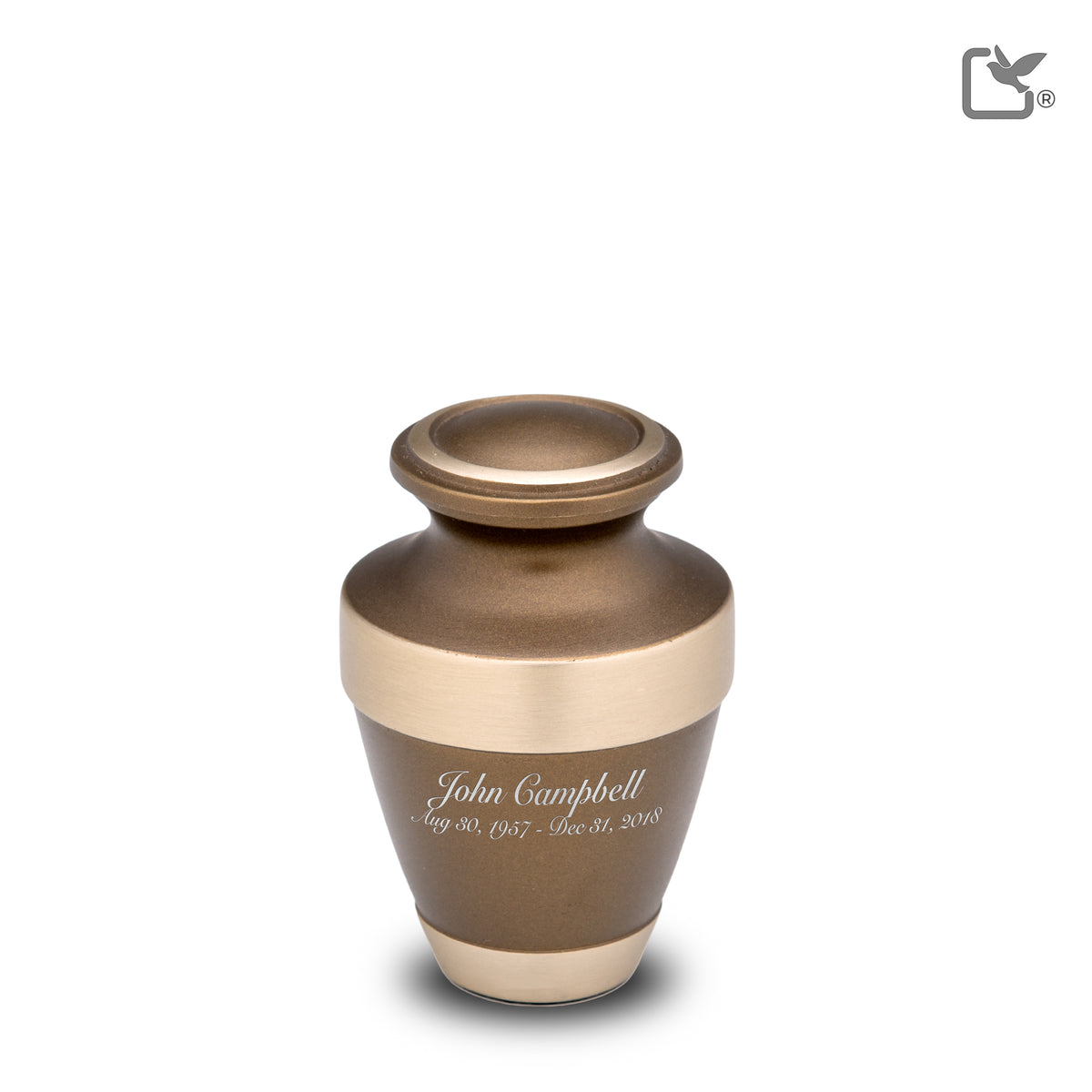 Espana Keepsake Urn Bronze &amp; Brushed Gold