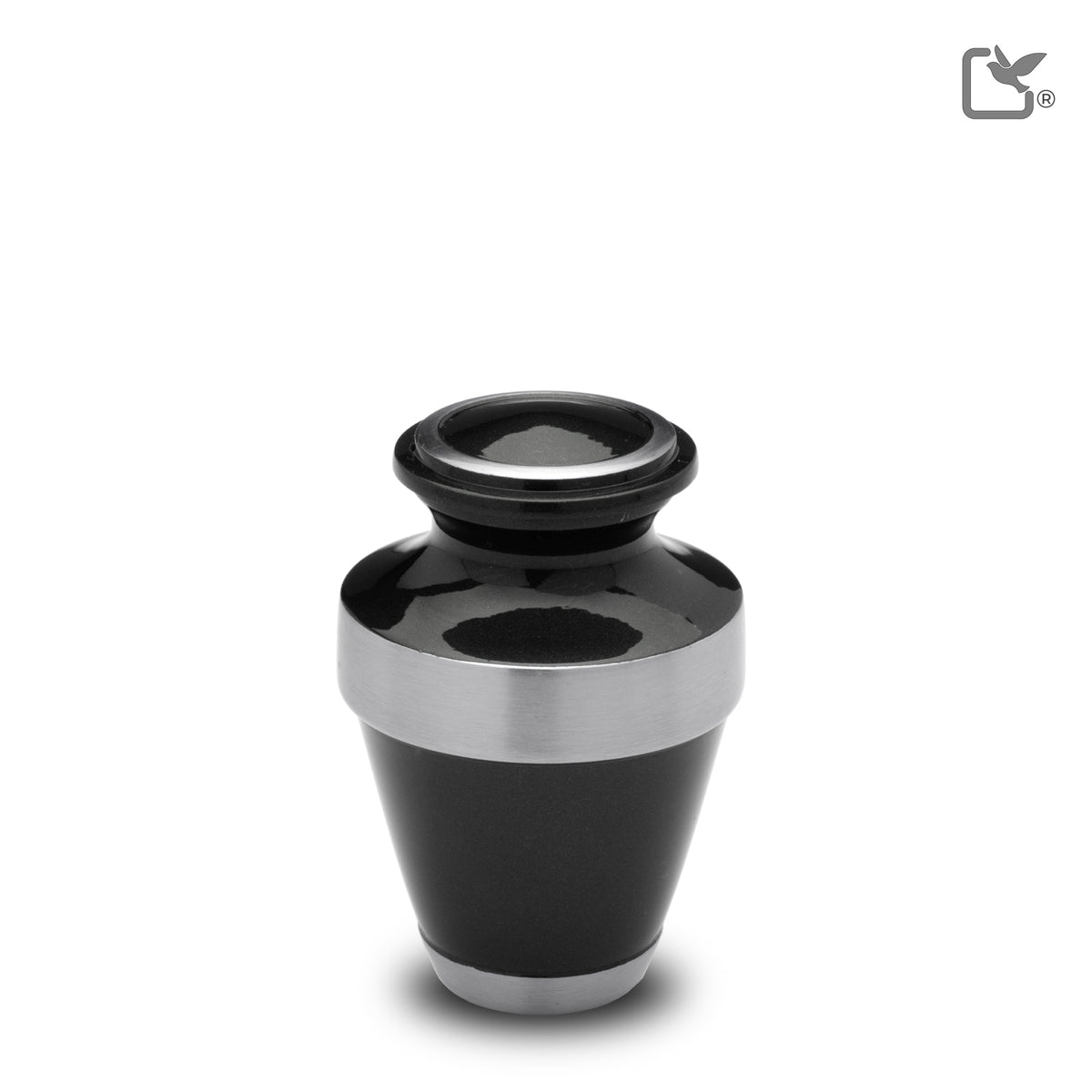 Espana Keepsake Urn Midnight & Brushed Pewter