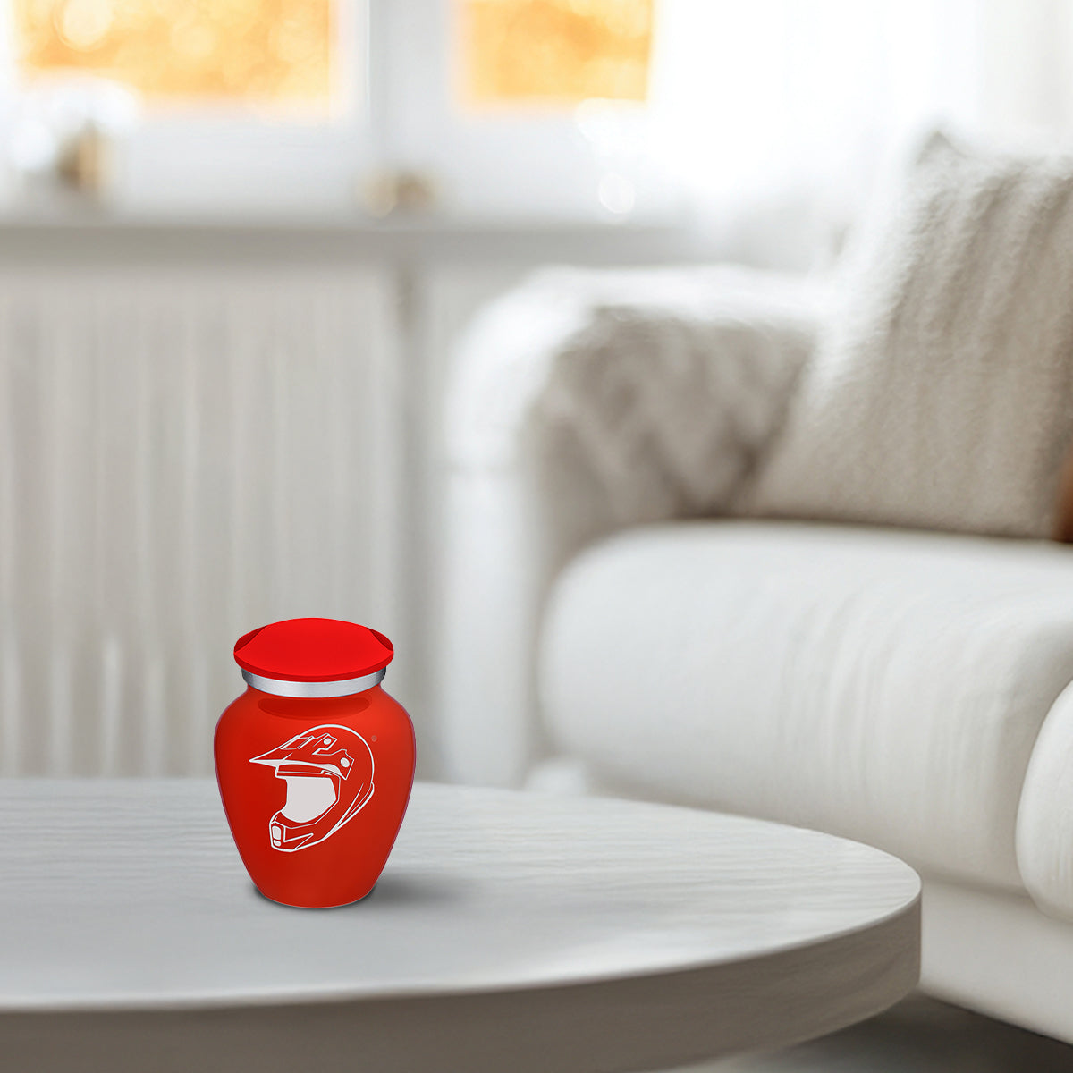 Keepsake Embrace Bright Red Dirt Bike Cremation Urn