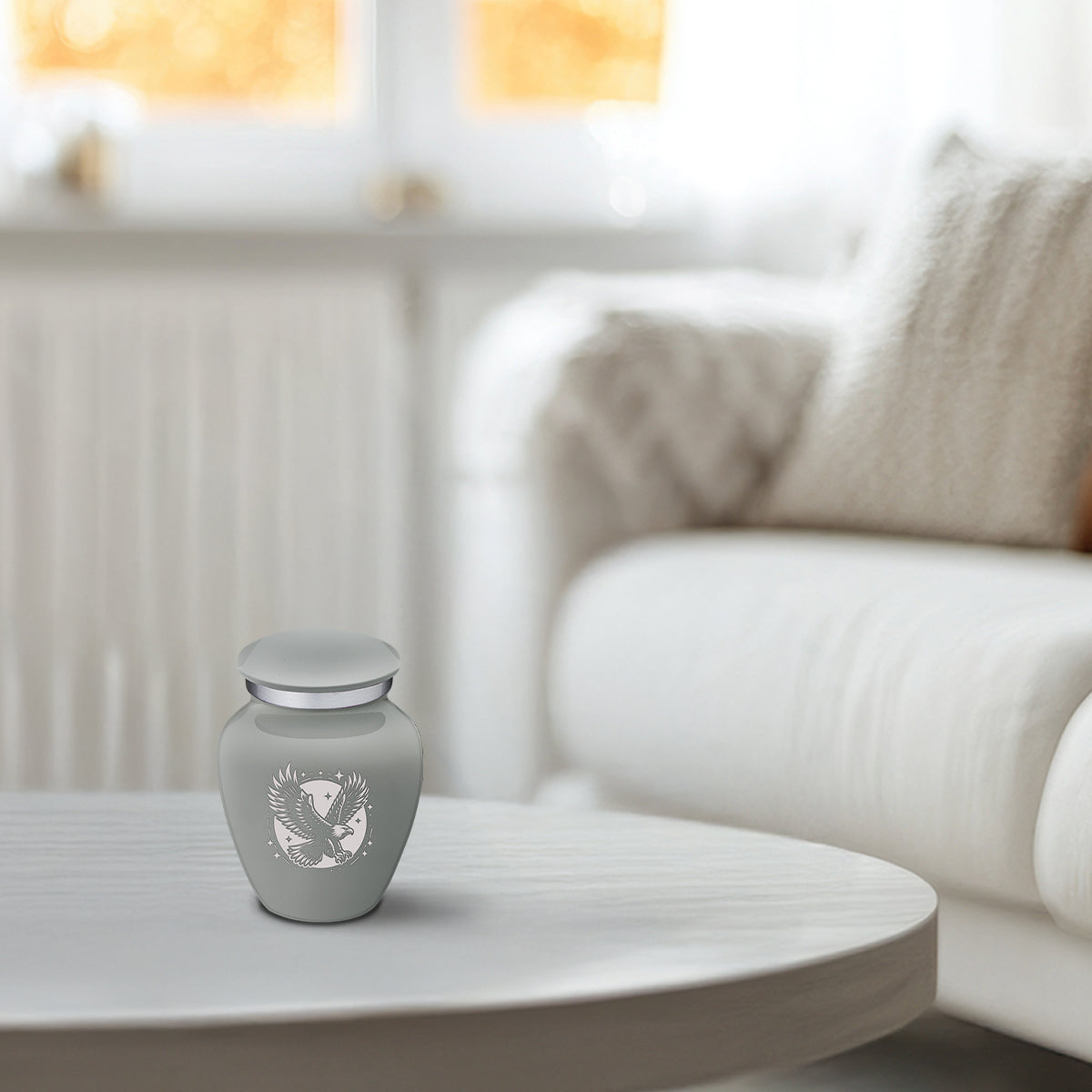 Keepsake Embrace Slate Grey Flying Eagle Cremation Urn